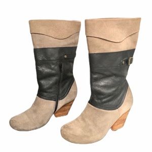 OTBT Roswell Boots Leather Tan Black Size 7